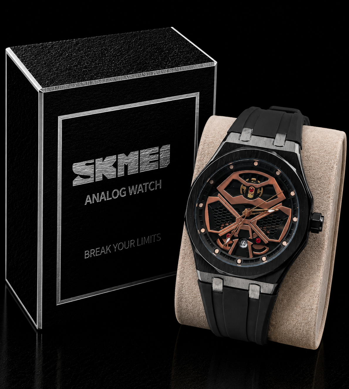 Skmei Skeleton dial Analog Watch 9362