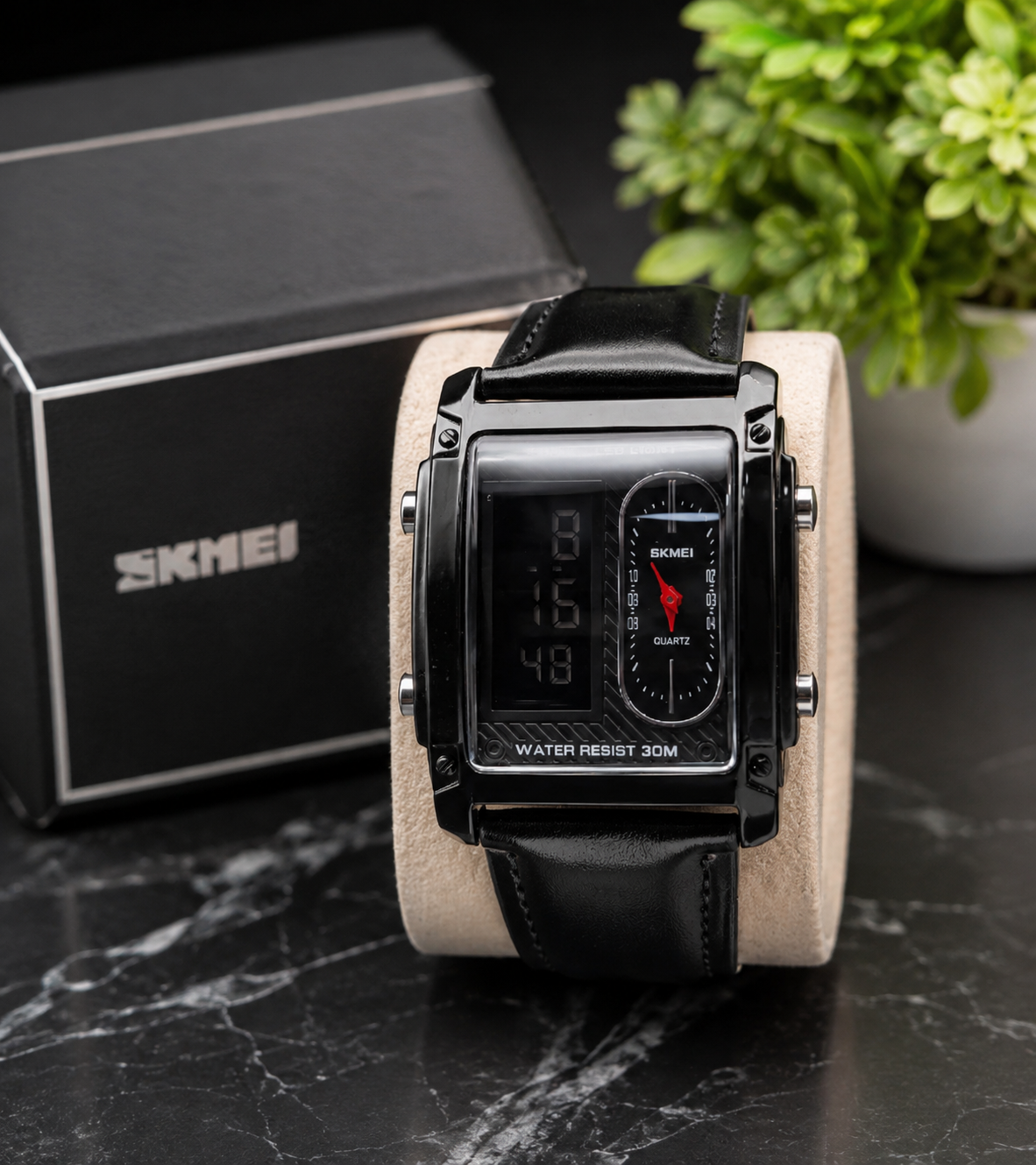 Skmei Dual Time Leather 1868