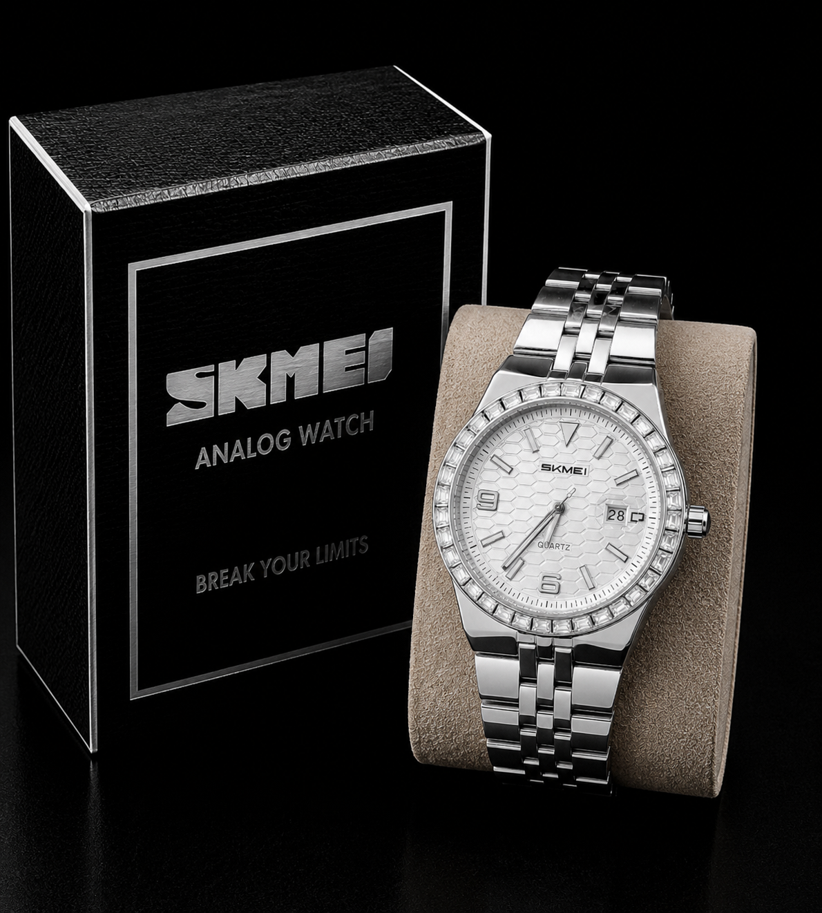 Skmei Stone Studded Analog Watch 2655