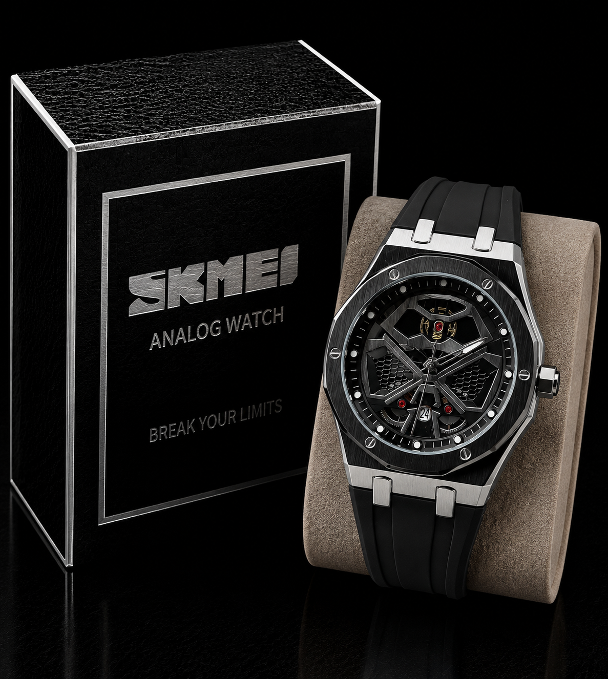 Skmei Skeleton dial Analog Watch 9362
