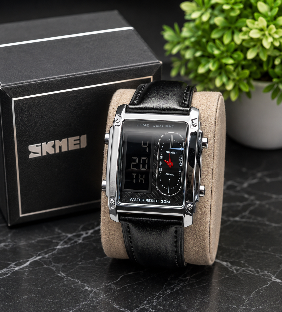 Skmei Dual Time Leather 1868