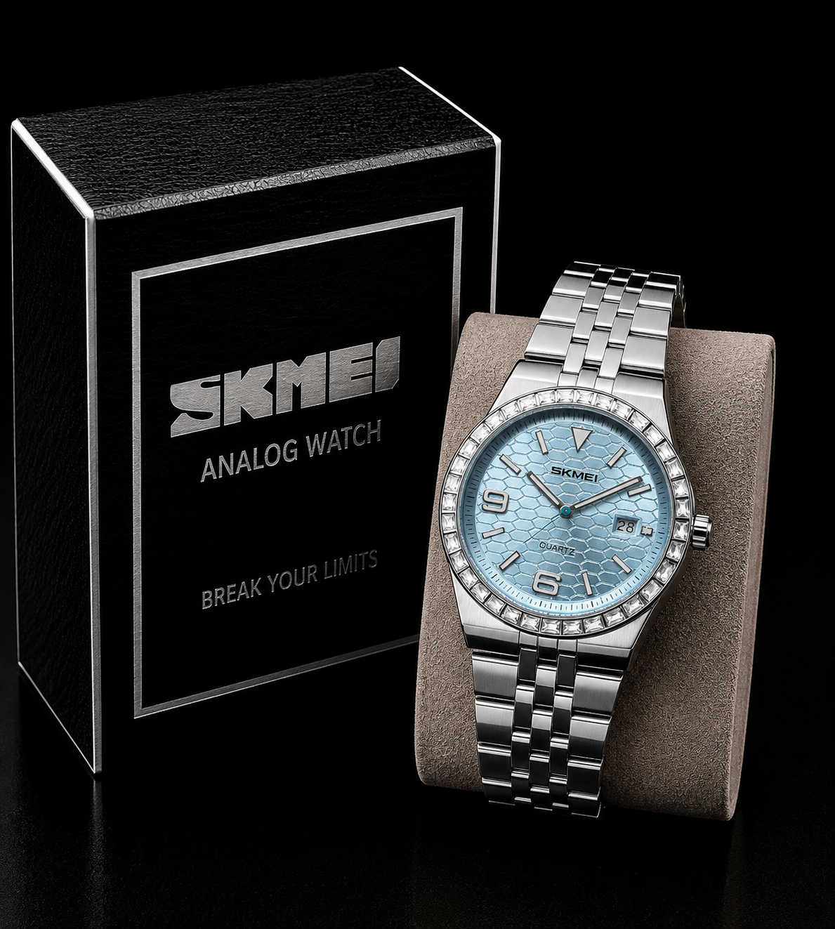 Skmei Stone Studded Analog Watch 2655