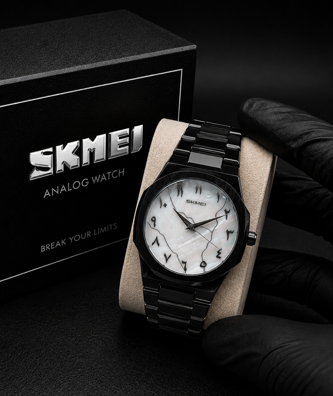 Skmei Marble Arabic Dial Analog Watch 9391