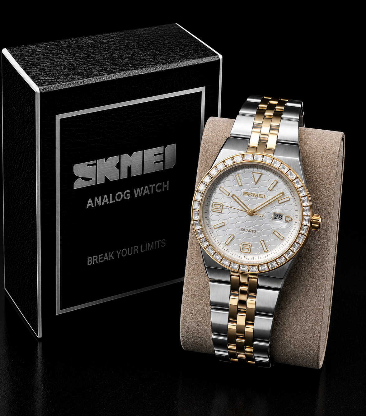Skmei Stone Studded Analog Watch 2655